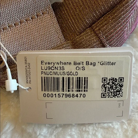 🆕 LULULEMON Everywhere Belt Bag 1L Glitter Pink Champagne/Muse/Gold NWT - Picture 16 of 17